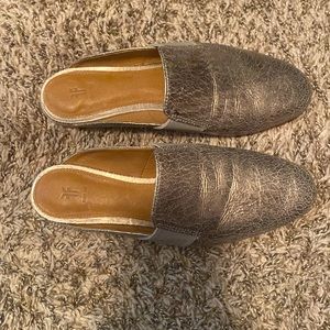 Frye gold mules